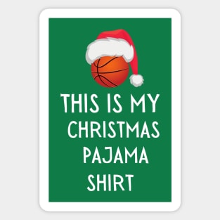 This Is My Christmas Pajama Shirt Basketball Christmas Design Sticker